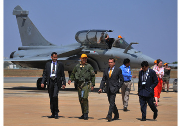 Mr. Anil Ambani after flying sortie in Rafale at Aero India 2017