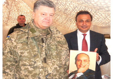 Mr. Anil Ambani, Chairman, Reliance Group with Petro Poroshenko, President of Ukraine