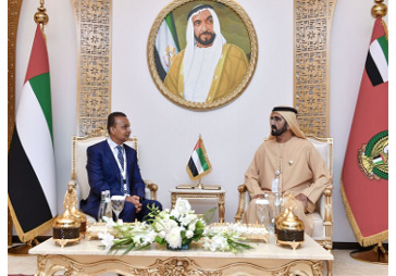 Reliance Group Chairman Anil Ambani's meeting with UAE Vice President & Prime Minister Sheikh Mohammed bin Rashid Al Maktoum on the sideline of the International Defence Exhibition and Conference, IDEX 2017 at Abu Dhabi